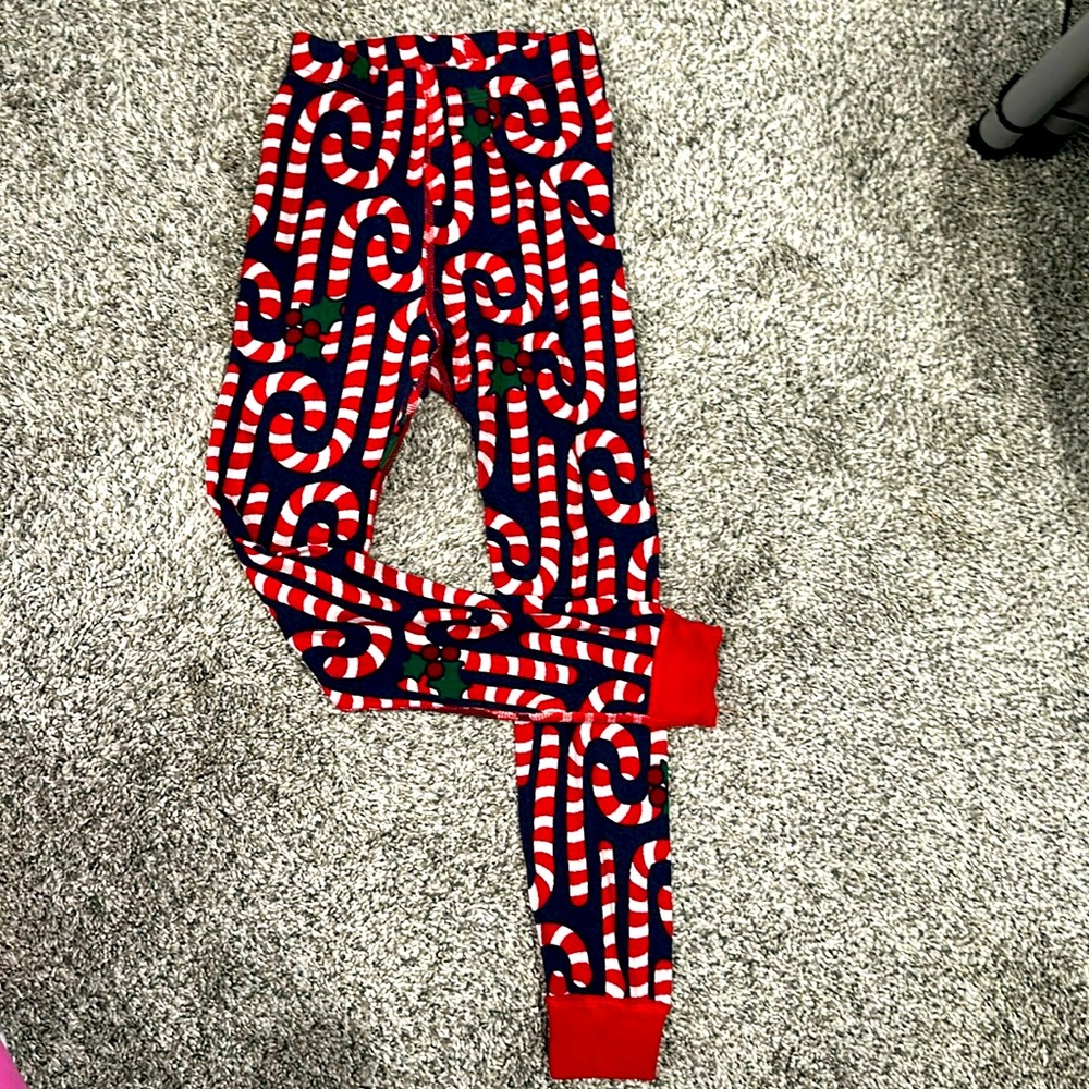 Hanna Anderson kids candy cane pj’s